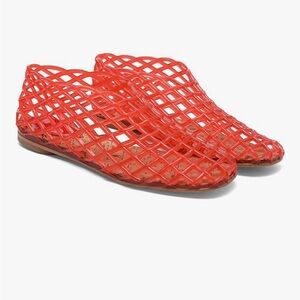 Red Jelly Mesh Ballet Flats